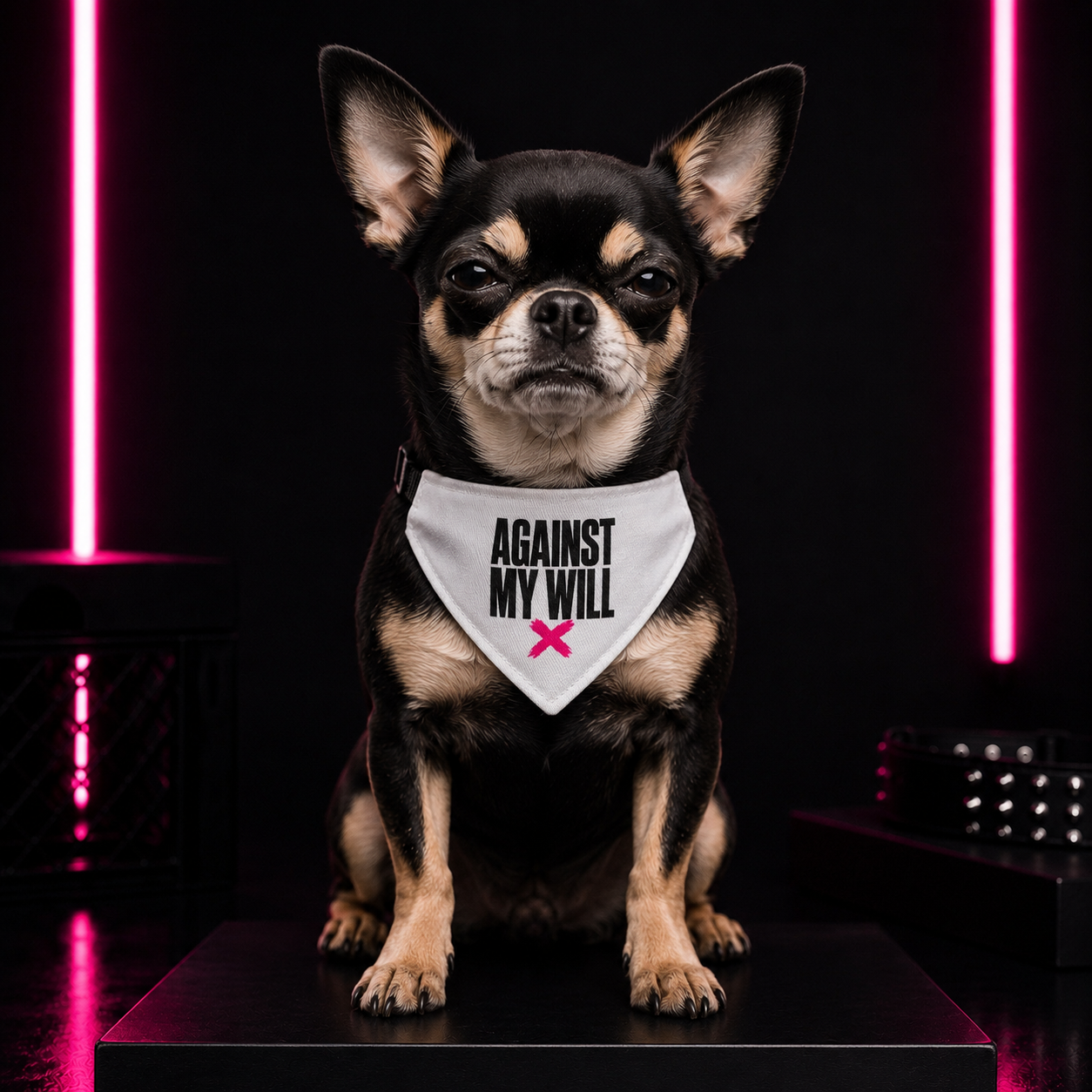 Against My Will Clip-On Pet Bandana