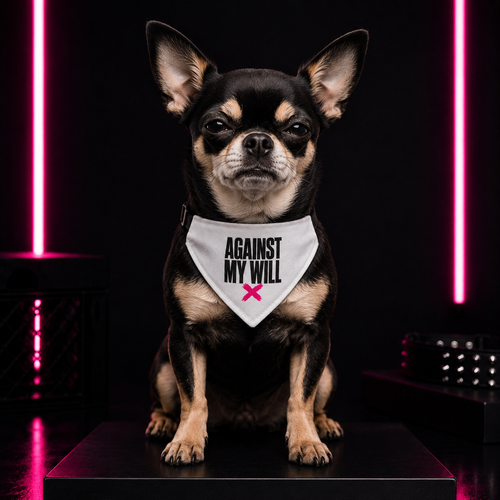 Against My Will Clip-On Pet Bandana