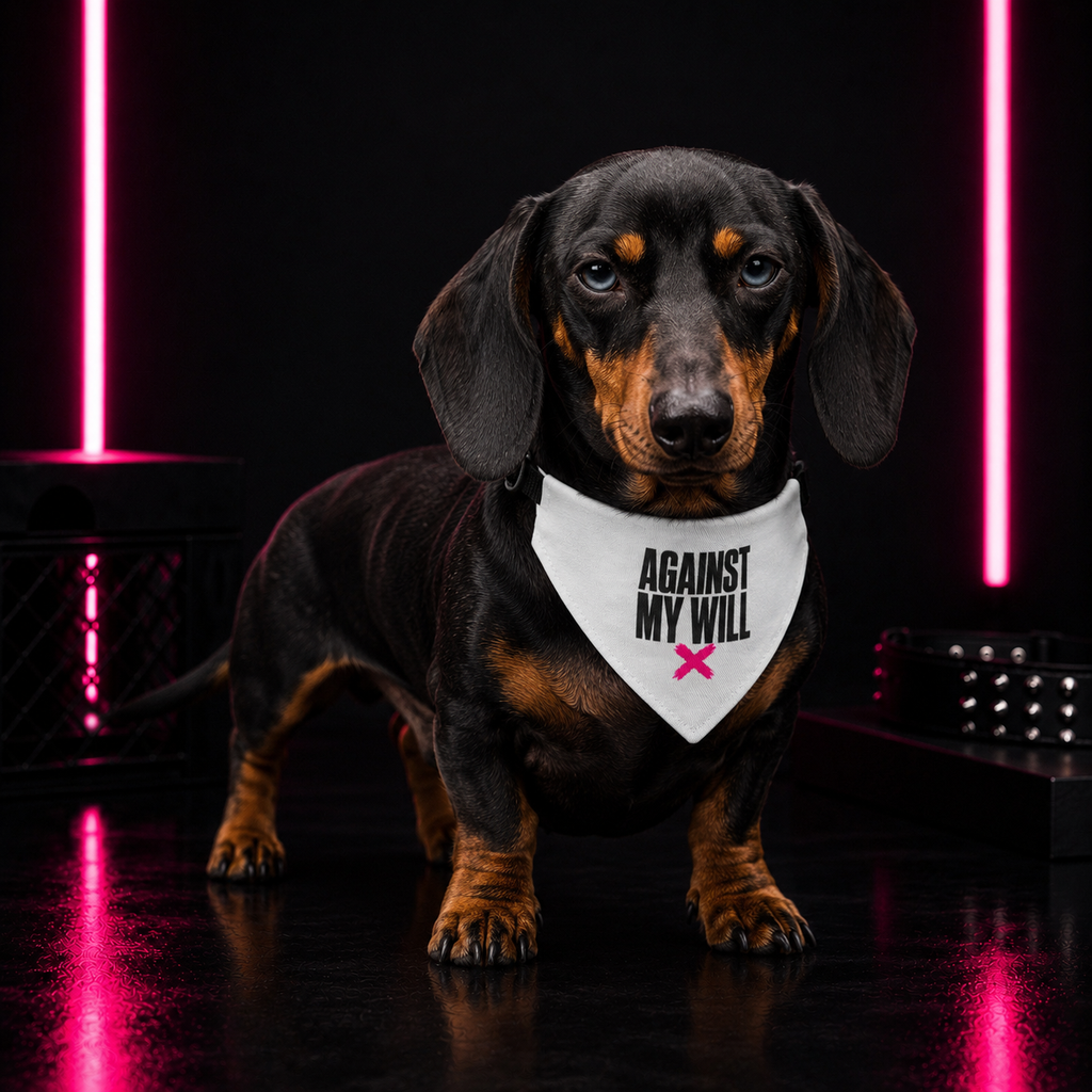Against My Will Clip-On Pet Bandana