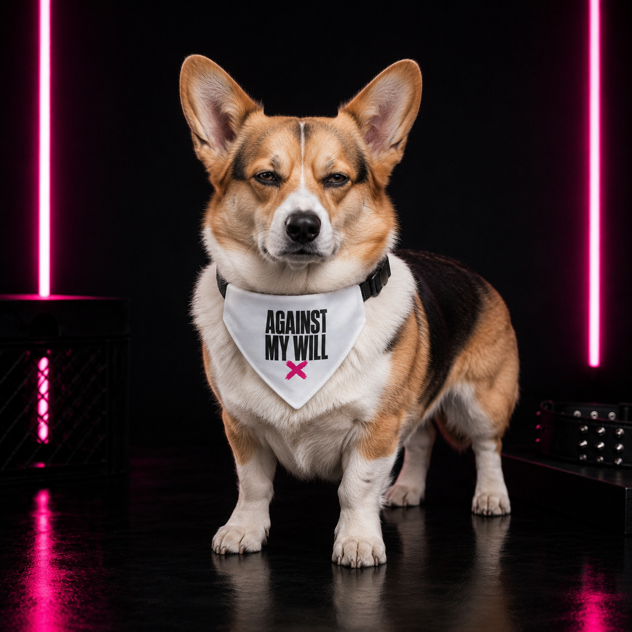 Against My Will Clip-On Pet Bandana