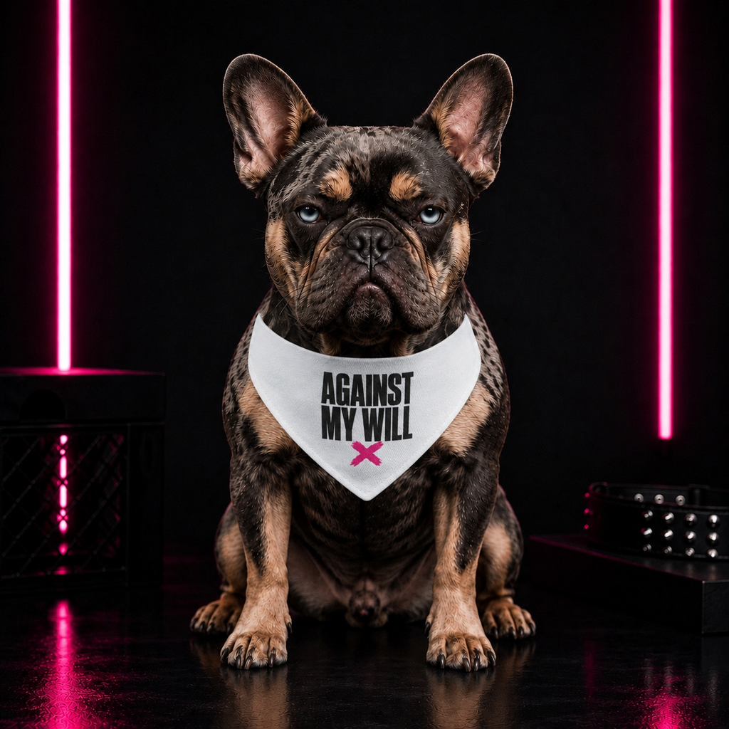 Against My Will Clip-On Pet Bandana
