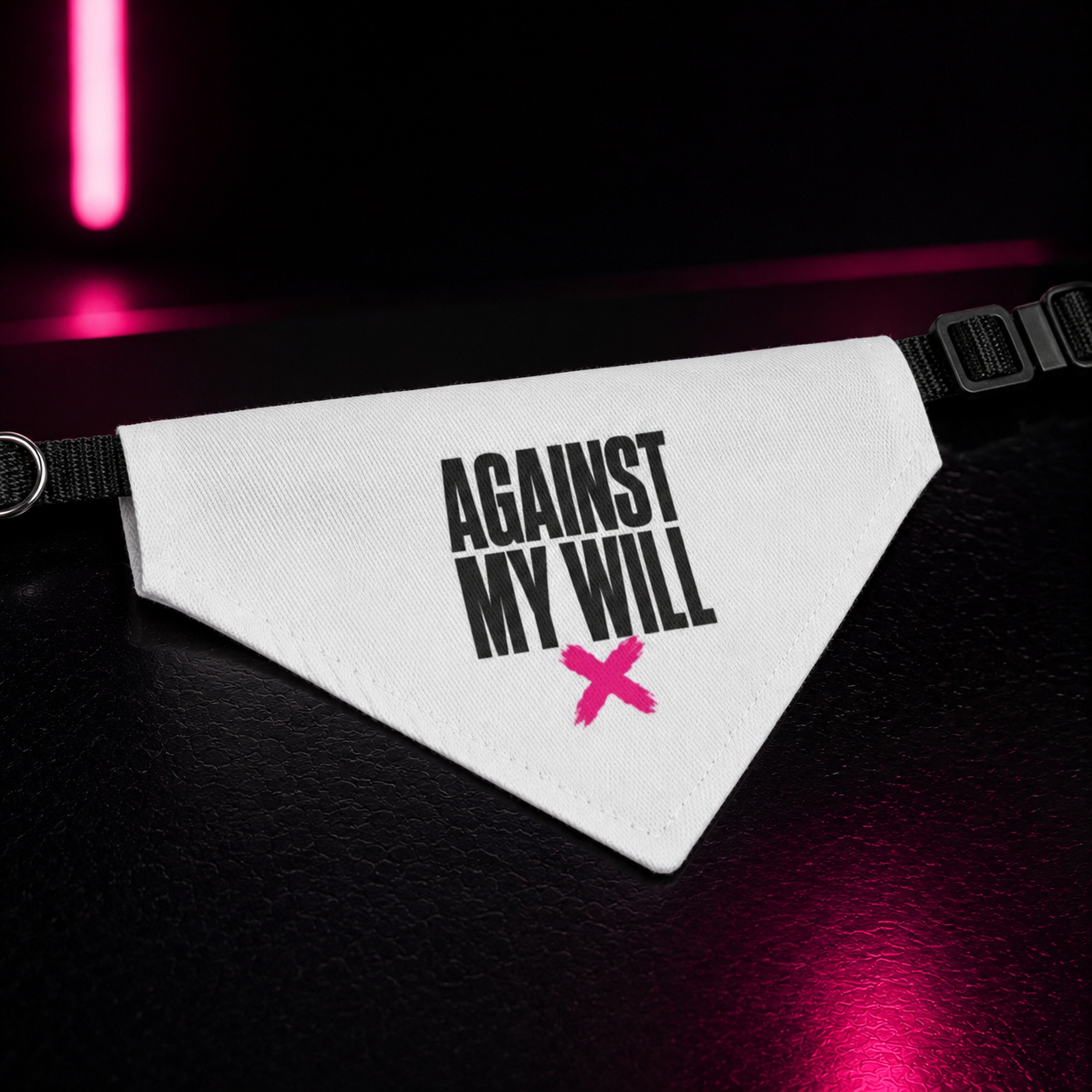 Against My Will Clip-On Pet Bandana
