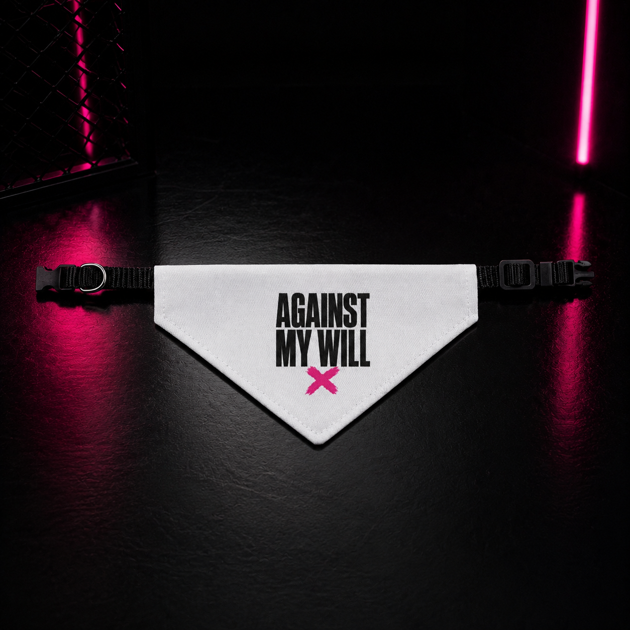 Against My Will Clip-On Pet Bandana